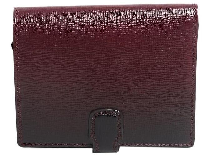 Delvaux Cartera compacta Léonce degradado burdeos