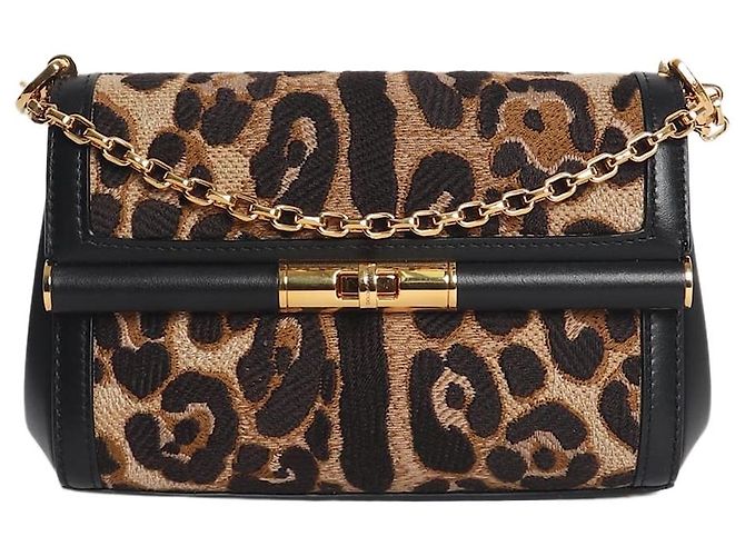 Dolce & Gabbana Sac à bandoulière Marlene imprimé léopard noir
