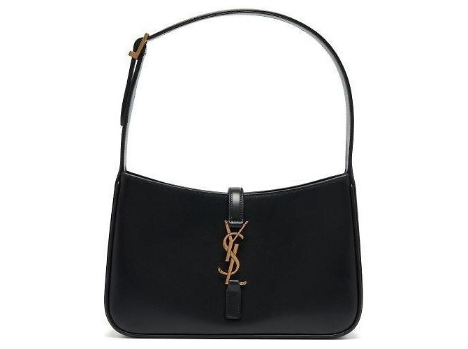 Saint Laurent Borsa a tracolla Cassandra Monogram LE Small Hobo Nero