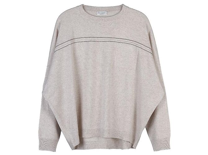 Brunello Cucinelli Kaschmir-Strickware für Damen Silber