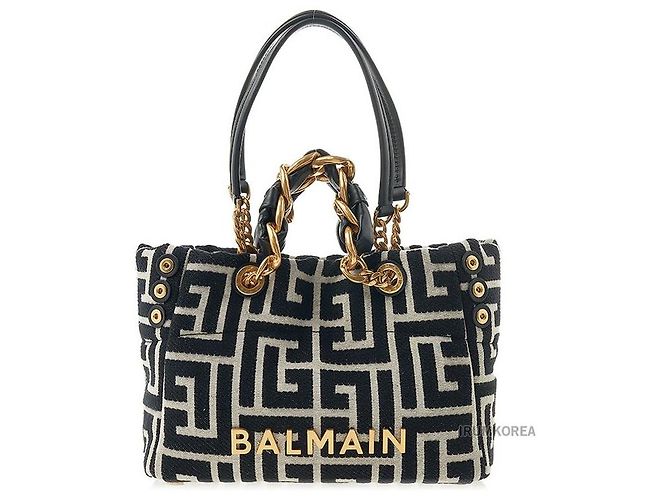 Balmain Bolso Tote Pequeño Monogram Multicolor