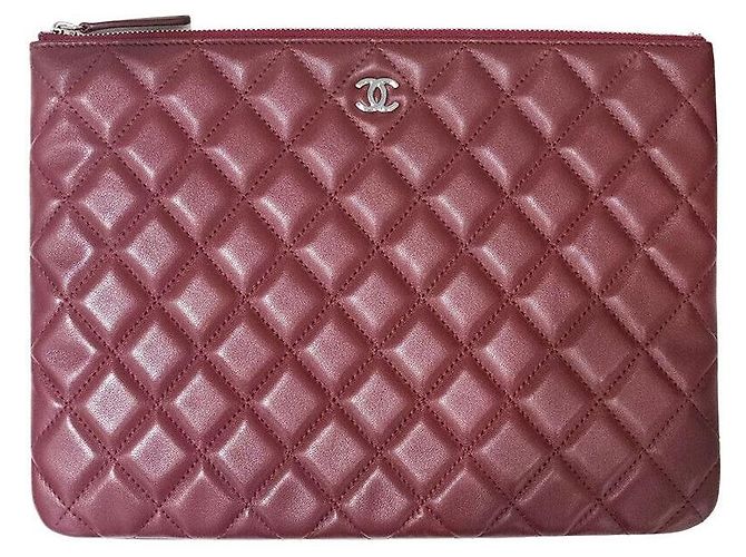 Chanel Clutch aus Lammleder New Medium Rot