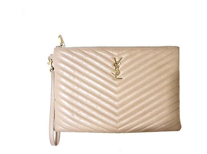 Saint Laurent Clutch Monogram New Medium Marrone 