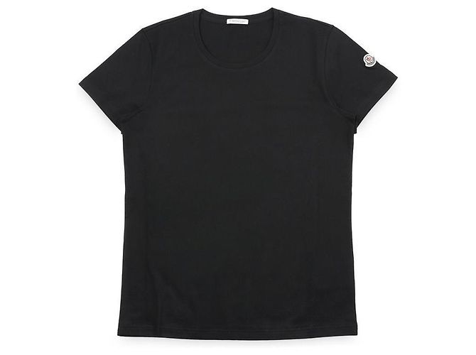 Moncler T-shirt de algodão de manga curta com patch Preto
