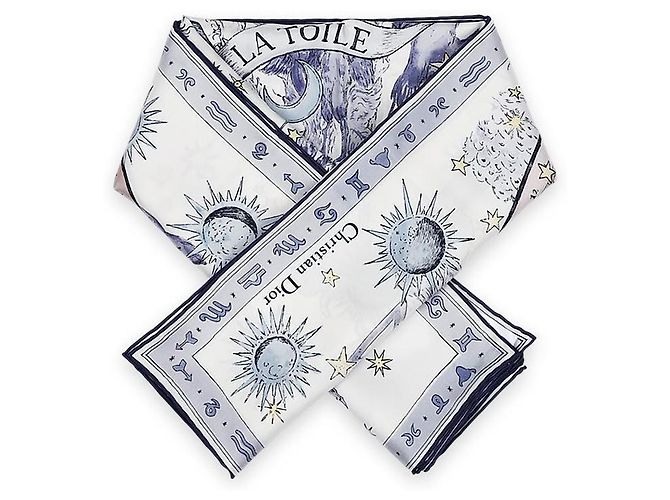Dior Lenço de seda Night of Dream (Blue) Multicor