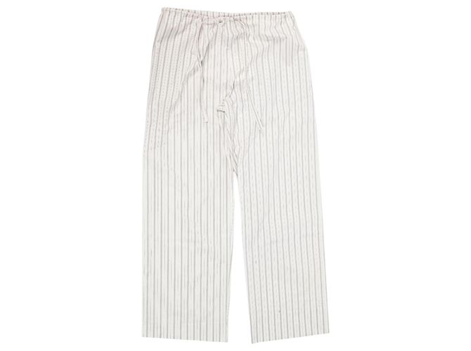The row Pantalones de algodón Hypnosta White Graphite Plata
