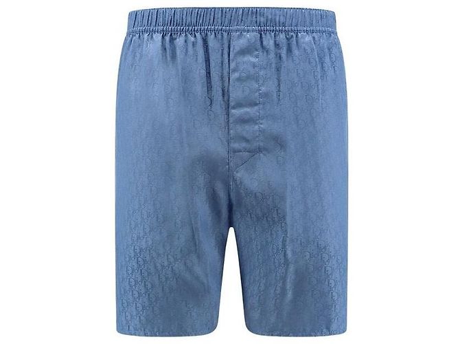 Dior Pantalones cortos de jacquard de seda y algodón Azul