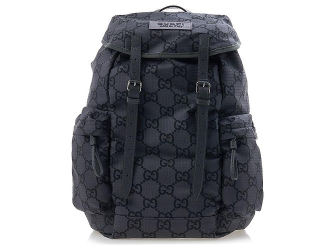 Gucci Men's Large GG Polyester Backpack FACPL Black