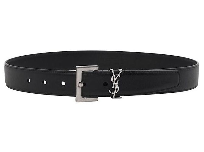 Saint Laurent Monogram Belt Black