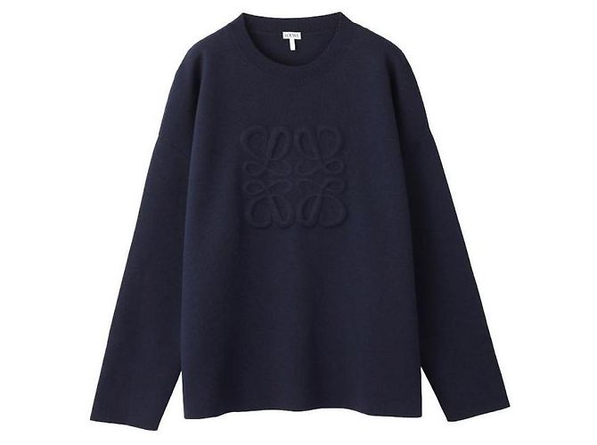 Loewe Wollpullover Blau 