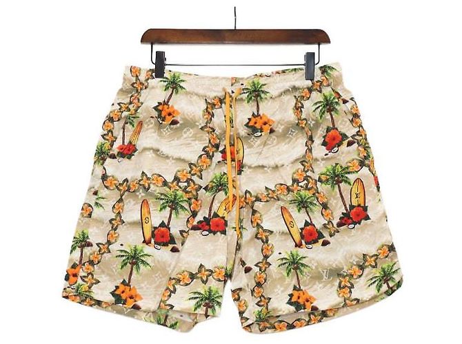 Louis Vuitton Pantaloncini da bagno in nylon monogramma da uomo Multicolore