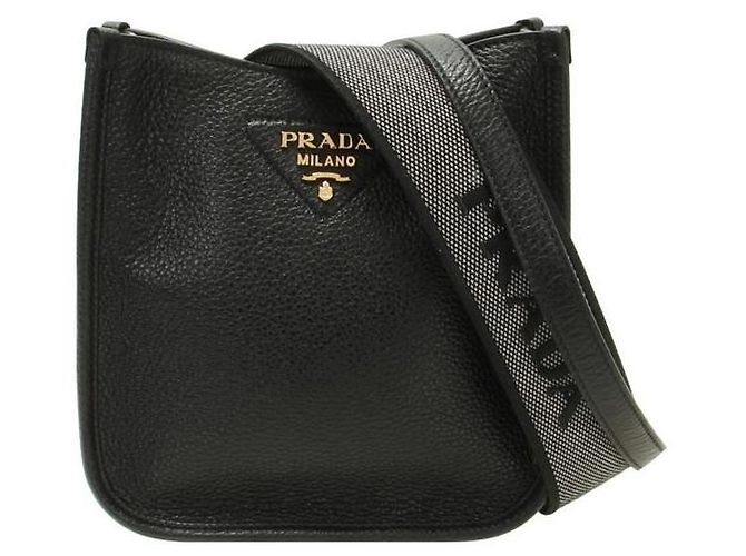 Prada Mini bolso de hombro de piel Negro