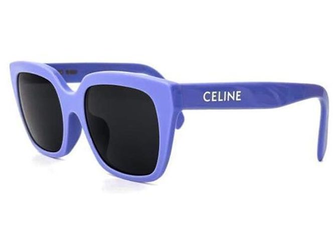 Céline Monochrome Square Acetate Sunglasses Violet Purple