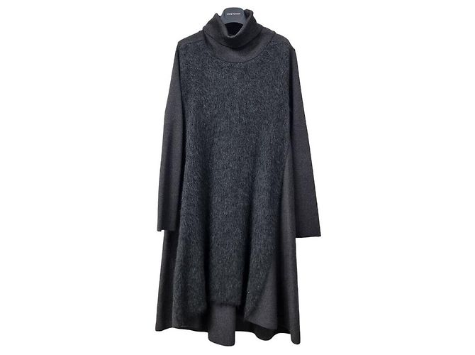 Louis Vuitton Abito lungo in mohair e alpaca Nero