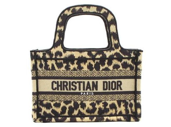 Dior Mizza Leopard Book Tote Mini Bag
