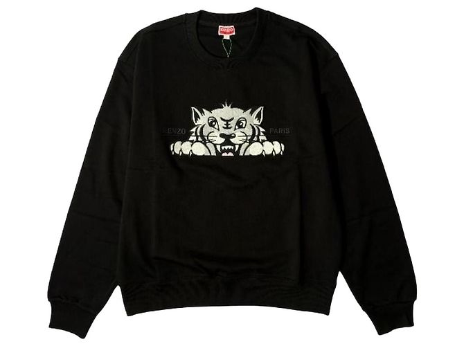 Kenzo Sweatshirt Clássica de Algodão Happy Tiger Multicor