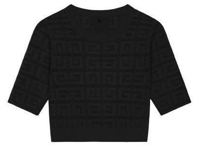 Givenchy Pull court en jacquard Noir