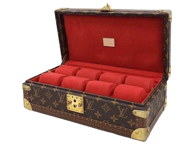 Louis Vuitton Estuche para Relojes Monogram Watch Trunk Roja