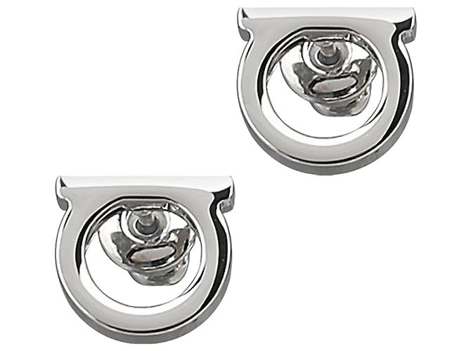 Salvatore Ferragamo Orecchini Gancini Small Silver Argento