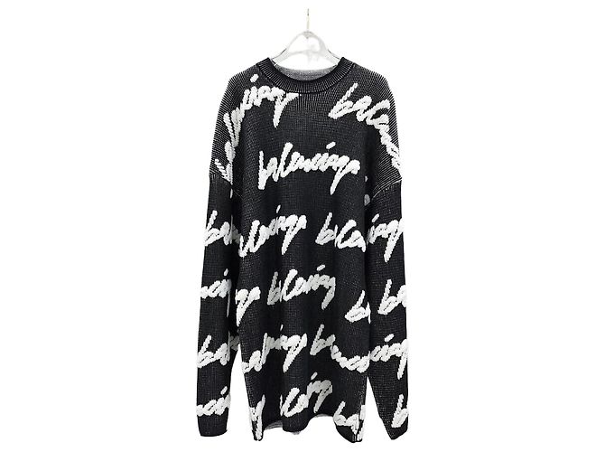 Balenciaga Baumwollstrick mit Scribble-Logo