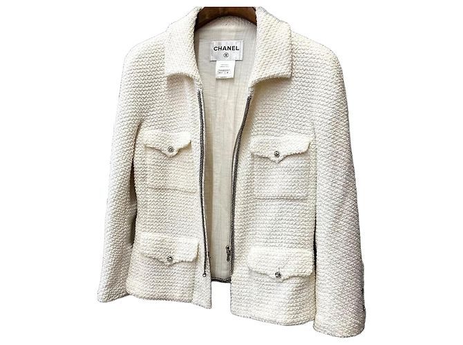 Chanel Tweed Chain Pocket Bomber Jacket Multiple colors