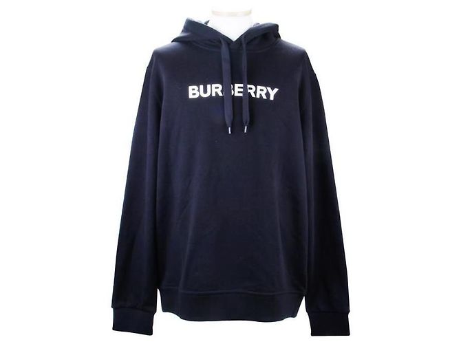 Burberry Kapuzenpullover aus Baumwolle mit Logo-Print Schwarz