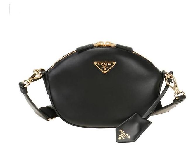 Prada Mini borsa a tracolla in pelle Nero