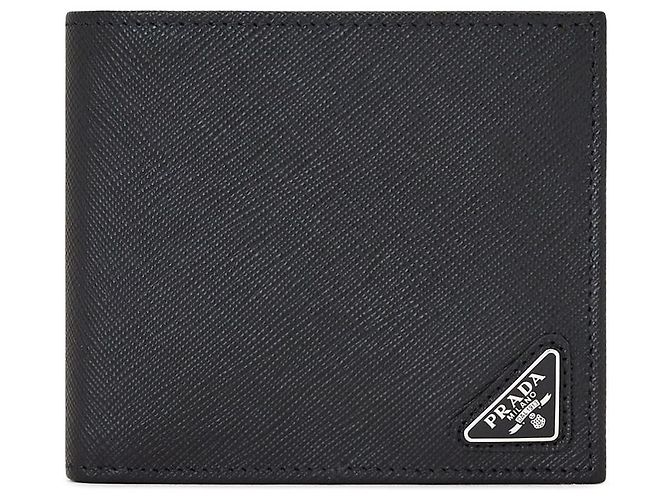 Prada Saffiano Men's Bifold Wallet QHH Black
