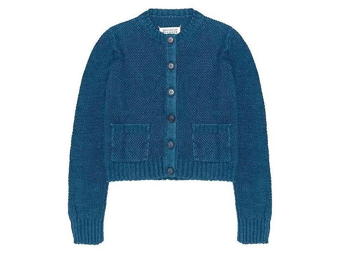 Maison Martin Margiela Basket Strickcardigan Blau