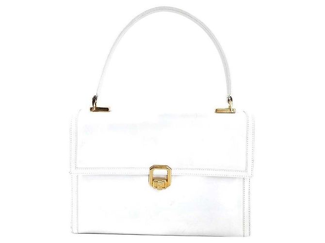 Gucci White Top Handle Bag