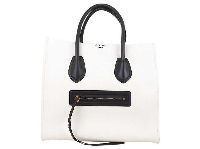 Céline Canvas Phantom Reisetasche Weiß 