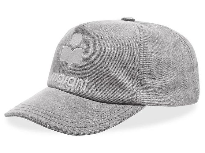 Luvas Isabel Marant Tyron Logo em tecido prateado Prata