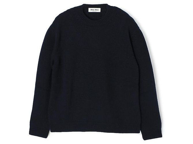 Miu Miu Kaschmir Strickpullover Navy Blau 