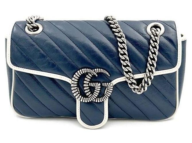 Gucci Borsa a tracolla Marmont Matelassé Blu