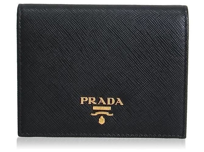 Prada Saffiano Leather Wallet Black