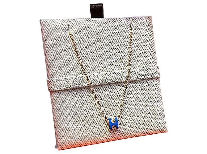 Hermès Collar Mini Blue Gold Popash Multicolor