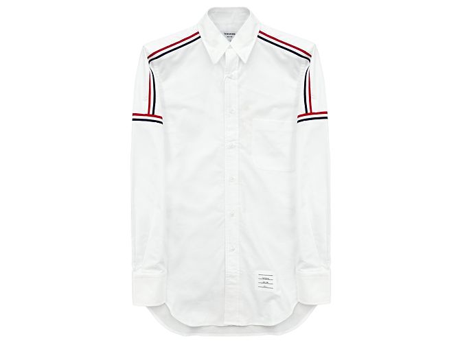 Thom Browne Shoulder Line Oxford-Hemd Weiß