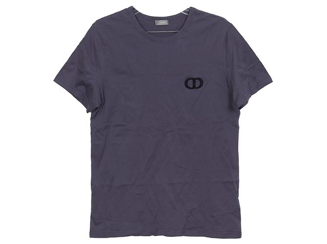 Dior CD Icon Logo Baumwoll-T-Shirt in Lila XL