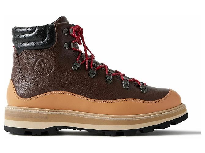 Refurbished Moncler Hiking Boots Beige Brown