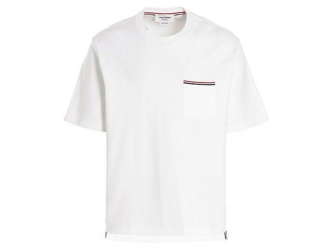 Thom Browne Milano Baumwolle Oversized T-Shirt mit Tasche