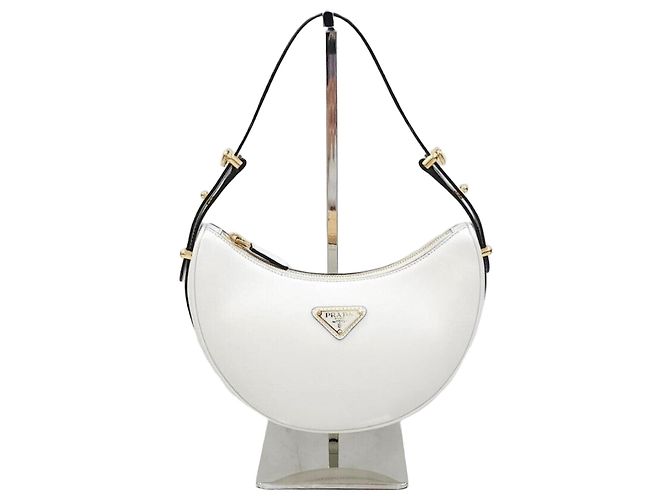 Prada Picca borsa a tracolla in pelle Arke Argento