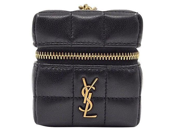 Saint Laurent Matelassé Cube Tasche Schwarz
