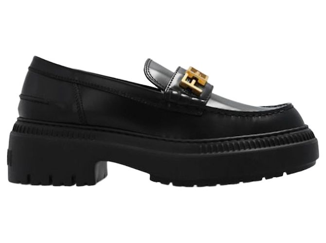 Fendi Mocassins en cuir Graphy Multicolore
