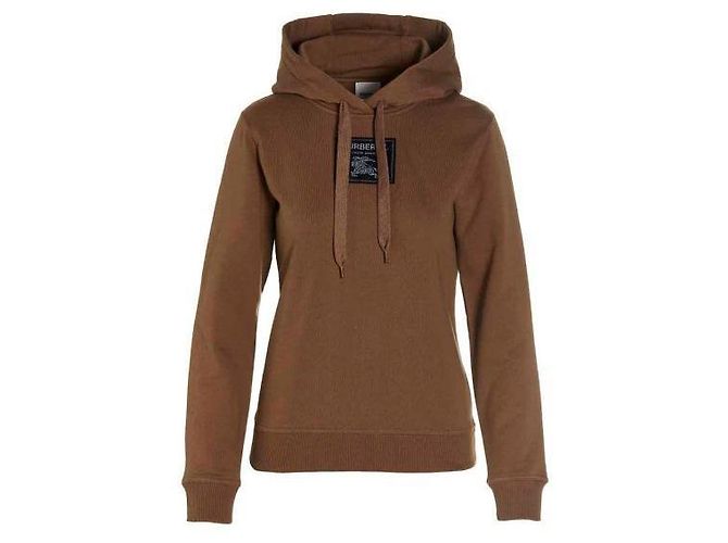 Burberry Sudadera con capucha de algodón Proseom Label Castaño
