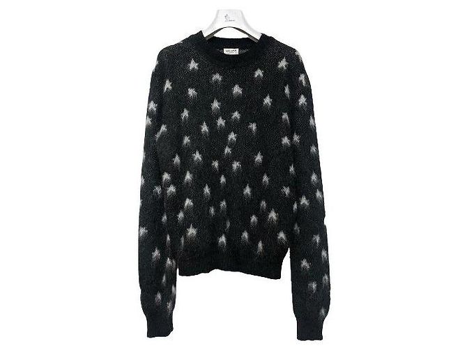 Saint Laurent Malha Black Star Preta Preto
