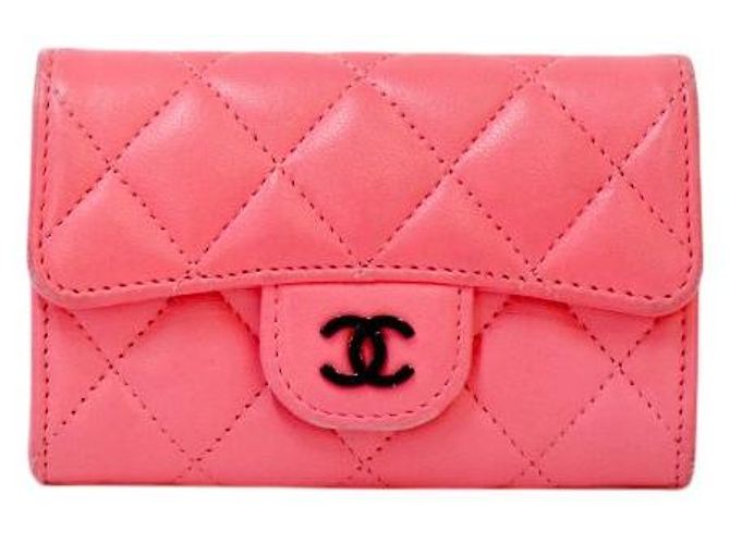 Chanel Pink Flap Card Wallet