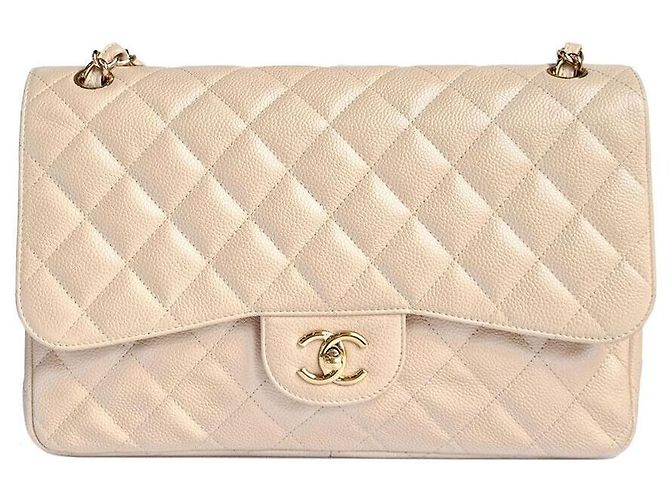 Chanel Caviar Classic Jumbo Marrom