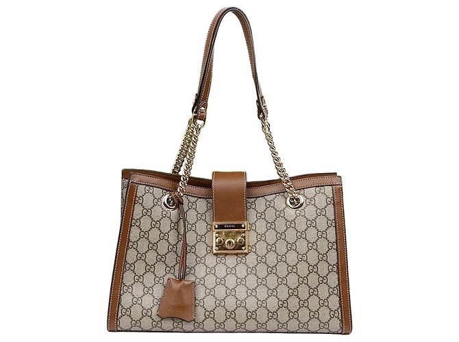 Gucci Borsa a tracolla GG Padlock Medium Marrone 