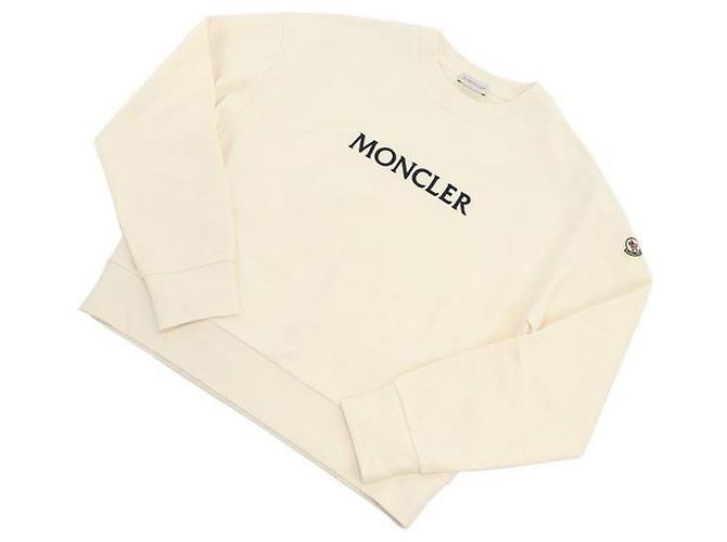 Moncler Baumwoll-Sweatshirt mit tonalem Logo Weiß