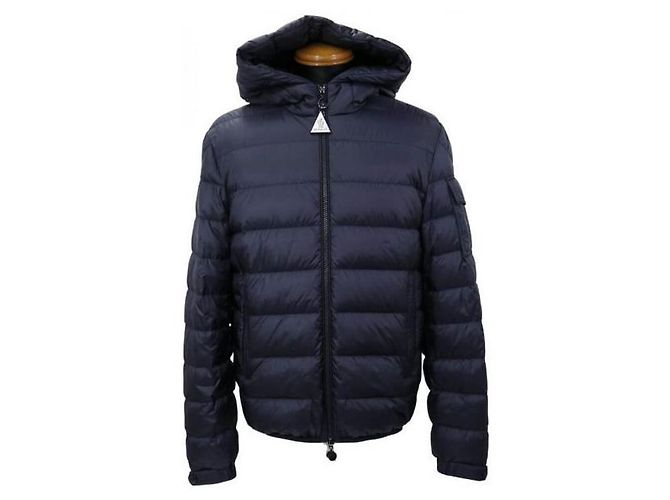 Moncler Najan Hooded Short Down Jacket Blue